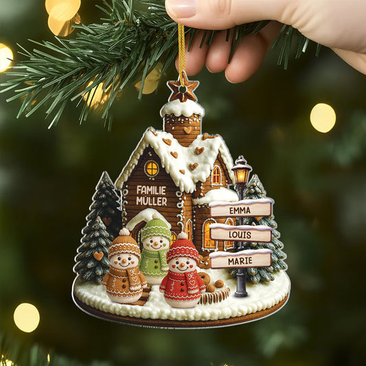 6335OGE2 die familie lebkuchenhaus schneemann acryl weihnachtsschmuck personalisiert_ 6335OTV5I