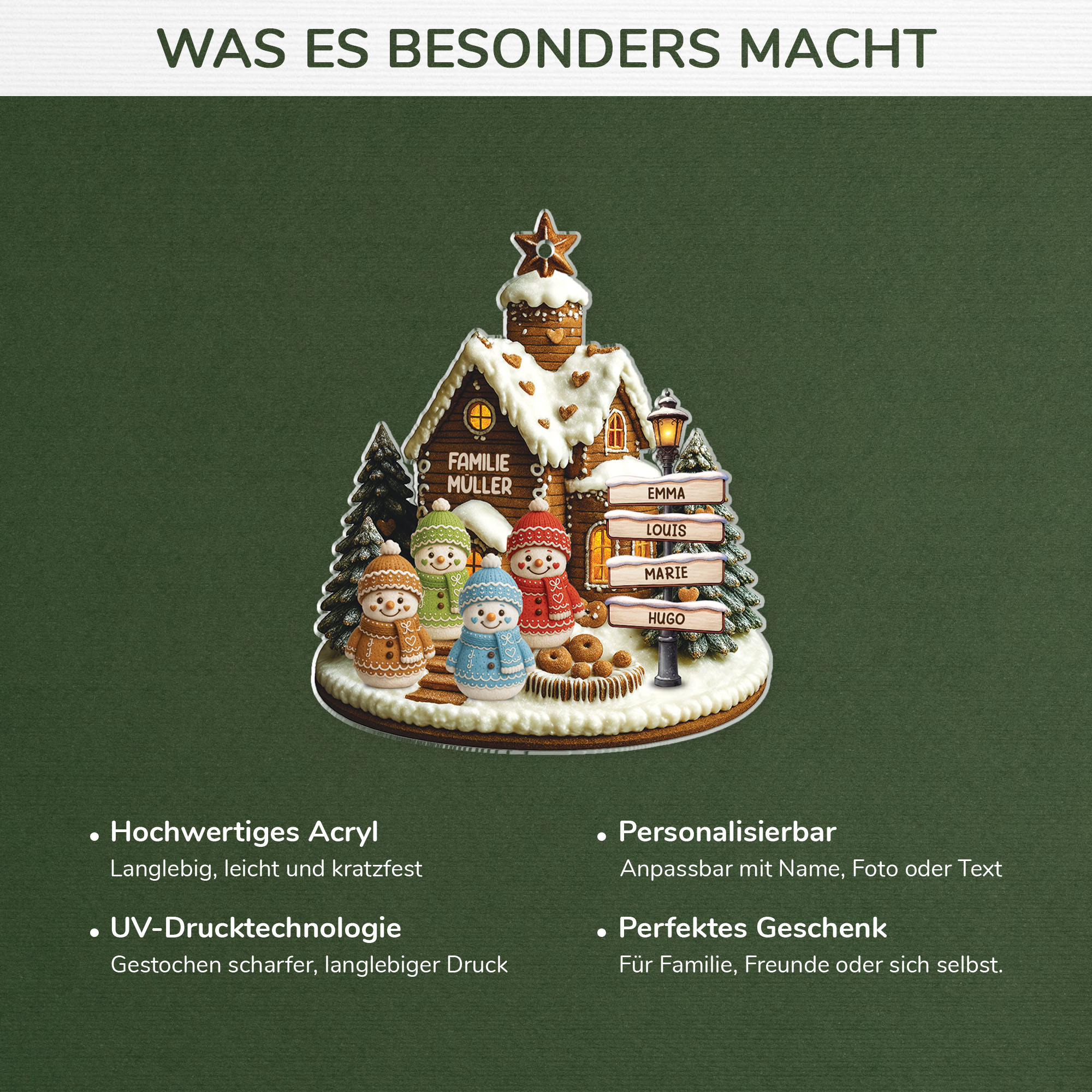 6335OGE4 die familie lebkuchenhaus schneemann acryl weihnachtsschmuck personalisiert_ 6335OTV5I