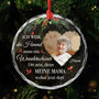 6345OGE1 ich weiss der himmel muss ein wunderschoner ort sein glas weihnachtsschmuck personalisiert mama oma mit foto zur erinnerung 6345OKLCA_1
