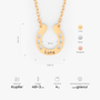 6357JGE3 hufeisen kette_ personalisierte namenskette_ pferd 6357J0I5A