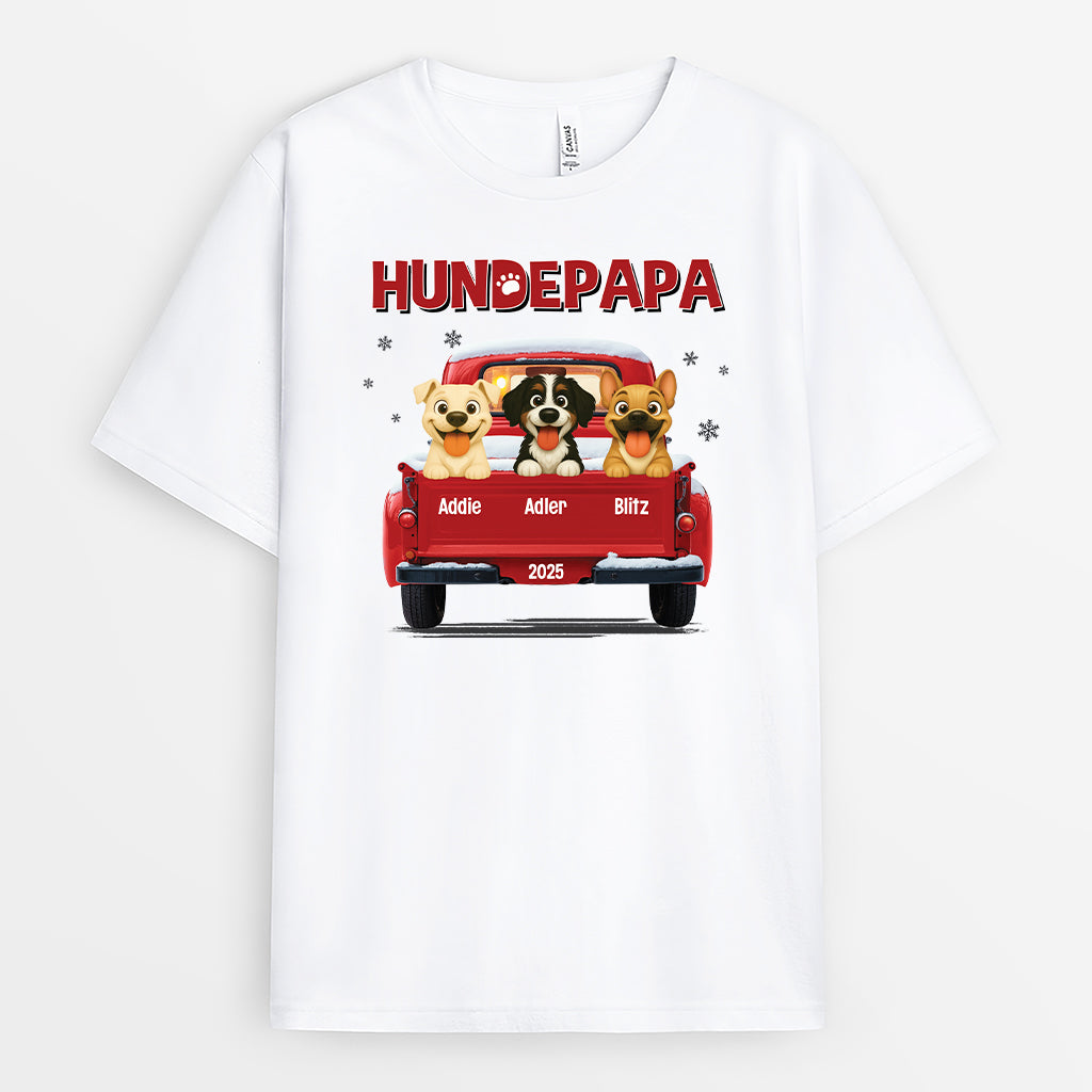 6368AGE1 hundepapa hundemama im auto t shirt hund personalisiert 6368A8QAC