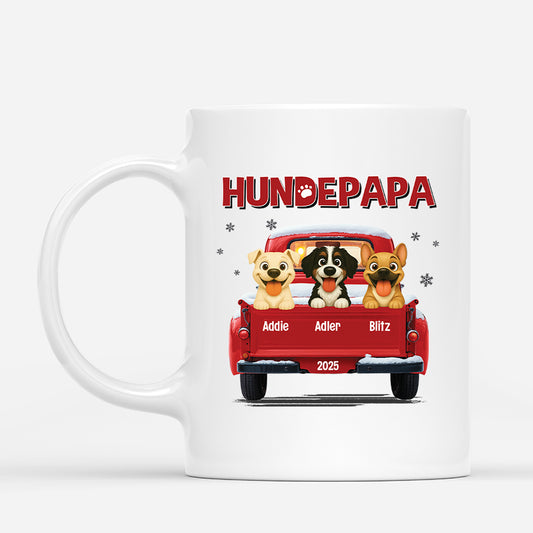 6368MGE1 hundemama hundepapa im auto cartoon personalisierte tasse hund_ 6368M8QAC