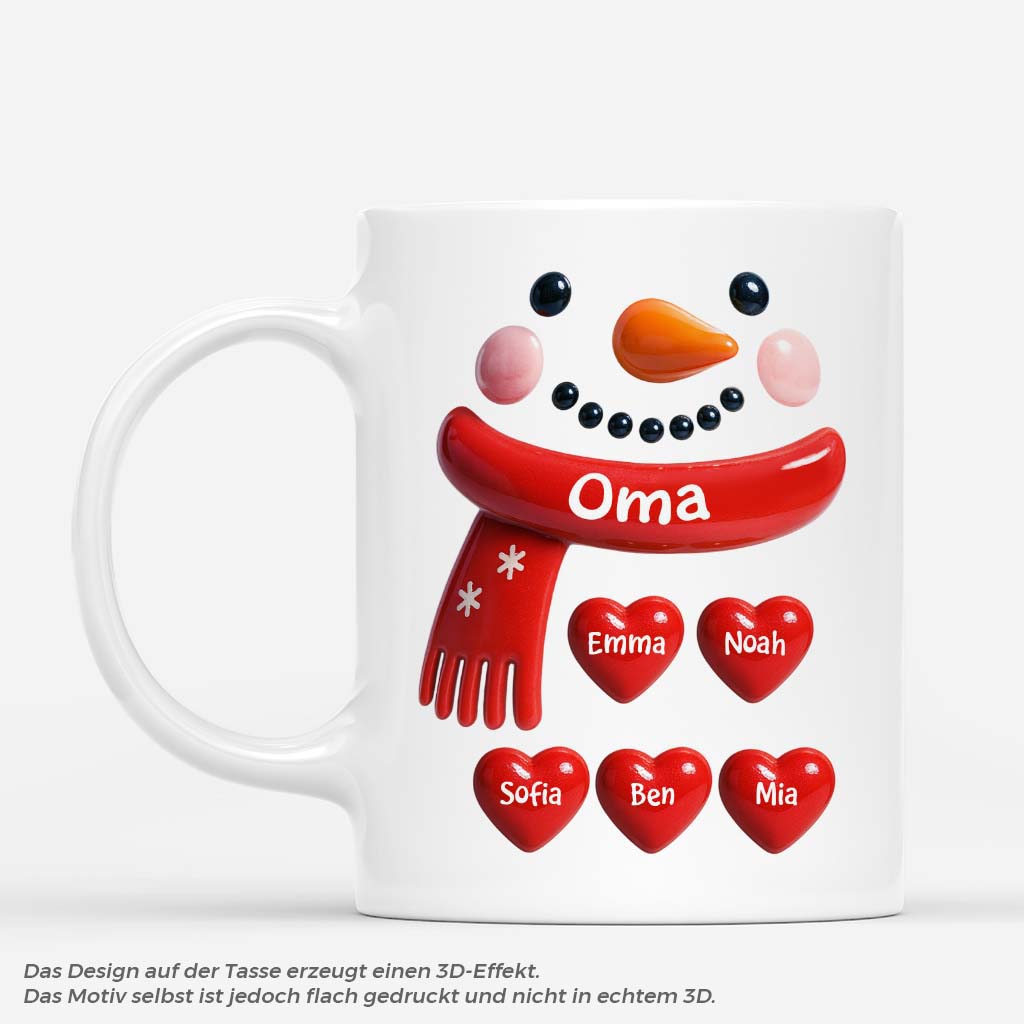 6379MGE1 schneemann mit namen weihnachtstasse personalisiert_ oma opa 6379MTPAA