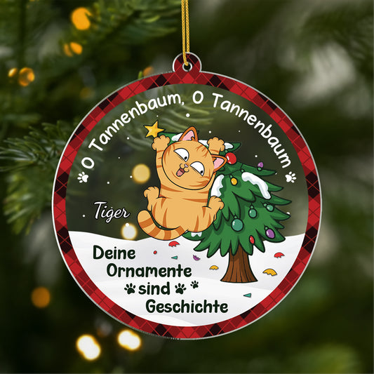 6388OGE1 o tannenbaum deine ornamente sind geschichte acryl weihnachtsschmuck personalisiert katzen 6388O8TND