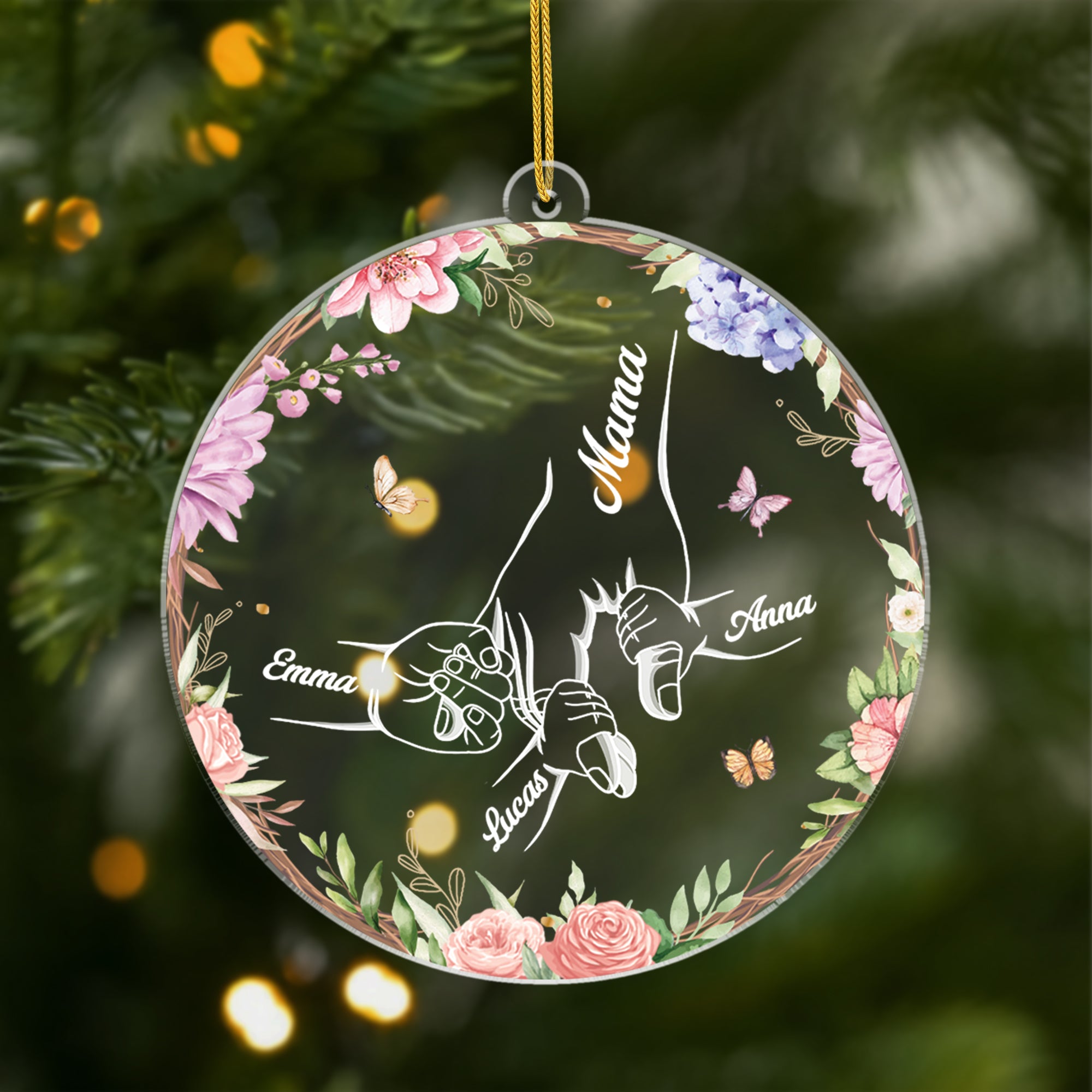 6401OGE1 du haltst meine hand und mein herz fest acryl weihnachtsschmuck personalisiert oma mama 6401O3TQA