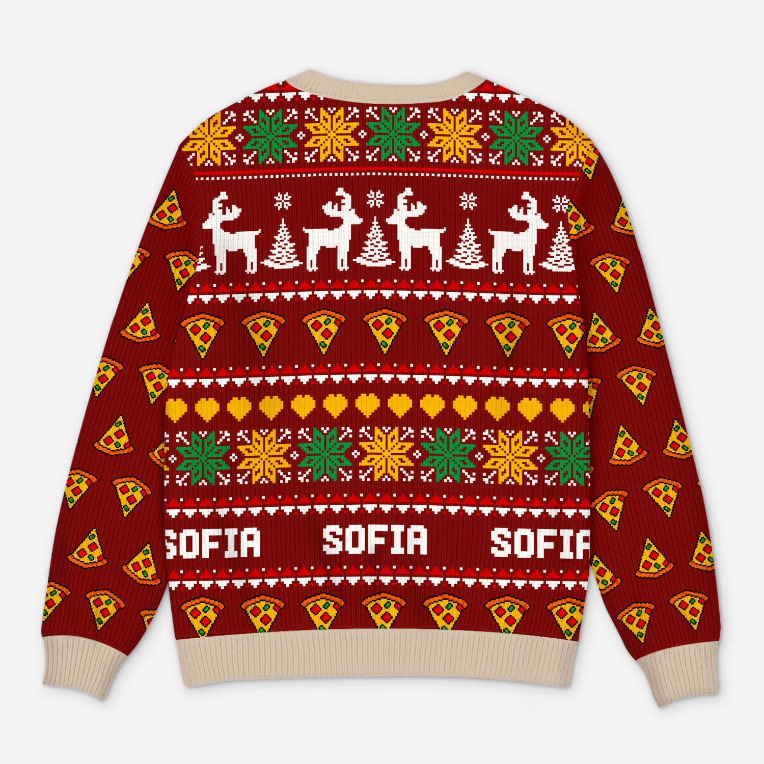 6402WGE3 rockin_ around the pizza tree lustiger weihnachtspullover personalisiert_ frauen manner 6402WTVMA_3b407213 05de 4030 a256 4d3f36be0647
