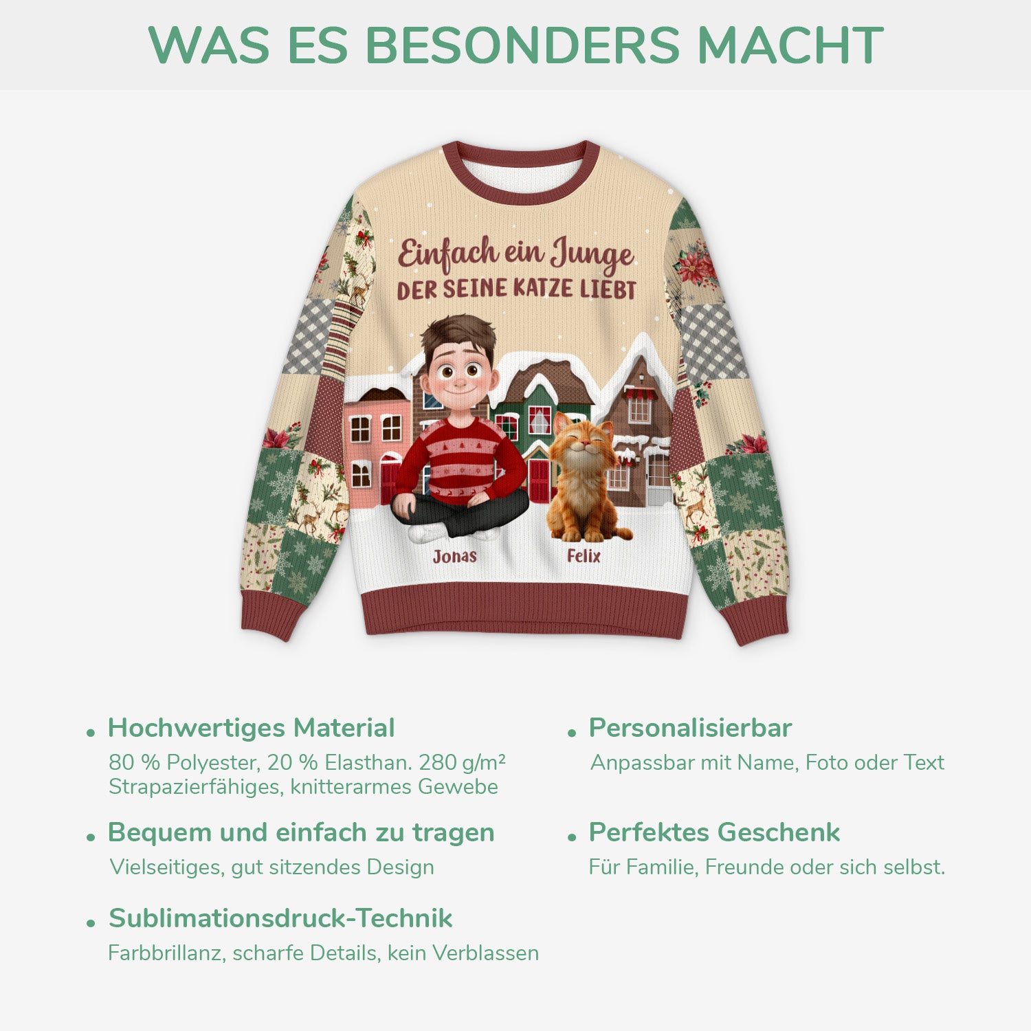 6405WGE5 einfach ein madchen das ihre katze liebt weihnachtspullover katze personalisiert 6405WTVZD_92f7a1e2 8209 42dd 9f3d cc0c3842c697