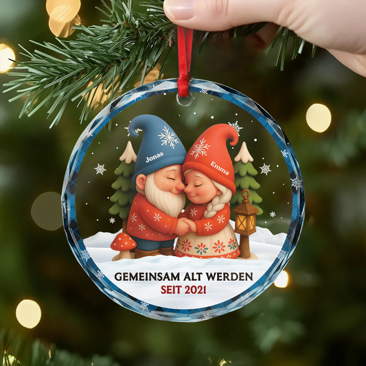 6407OGE2 gemeinsam alt werden seit paar weihnachtsschmuck personalisiert_ glas 6407O8H5G