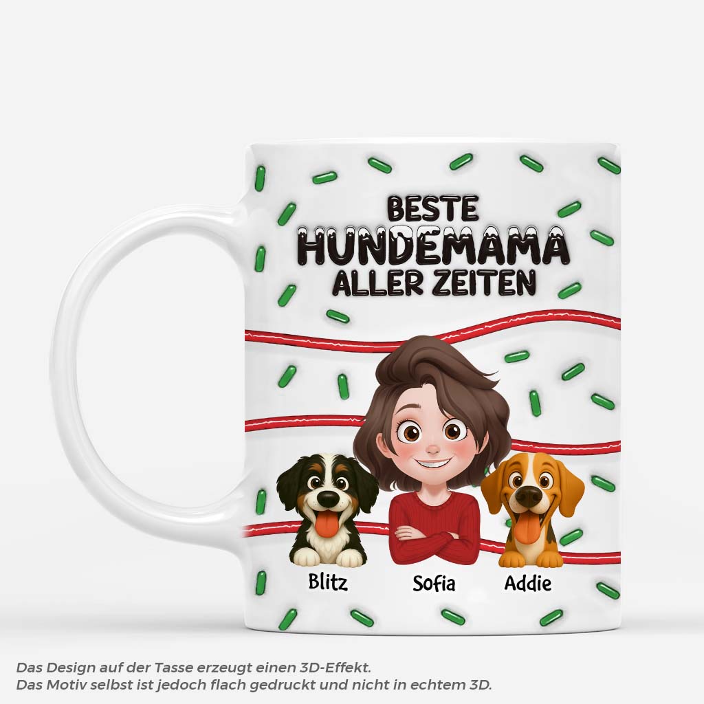 6411MGE1 3d druck effekt beste hundemama aller zeiten personalisierte tasse hund_ 6411M6MAD