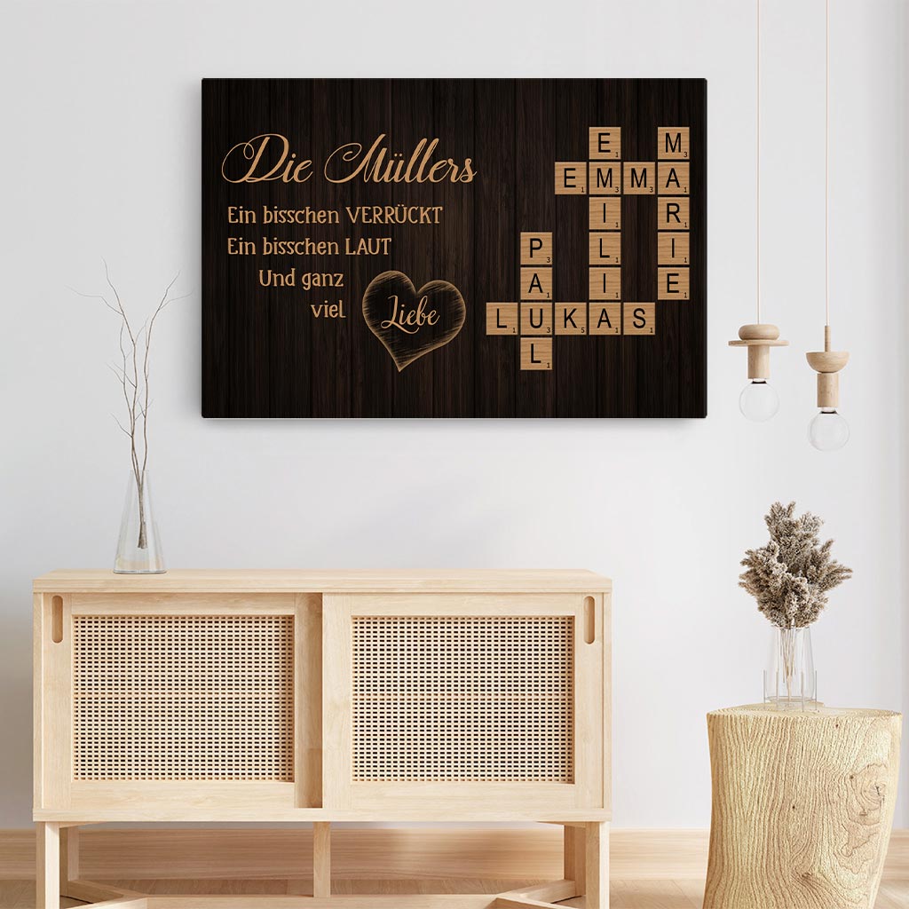 6412CGE3 familie etwas verruckt etwas laut und ganz viel liebe leinwand kreuzwortratsel personalisiert 6412C6VAI_6ae614dc 40dd 4a15 9f5a e2dae7e10211