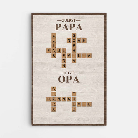 6416CGE1 zuerst papa jetzt opa leinwand kreuzwortratsel personalisiert 6416C6VNB_1