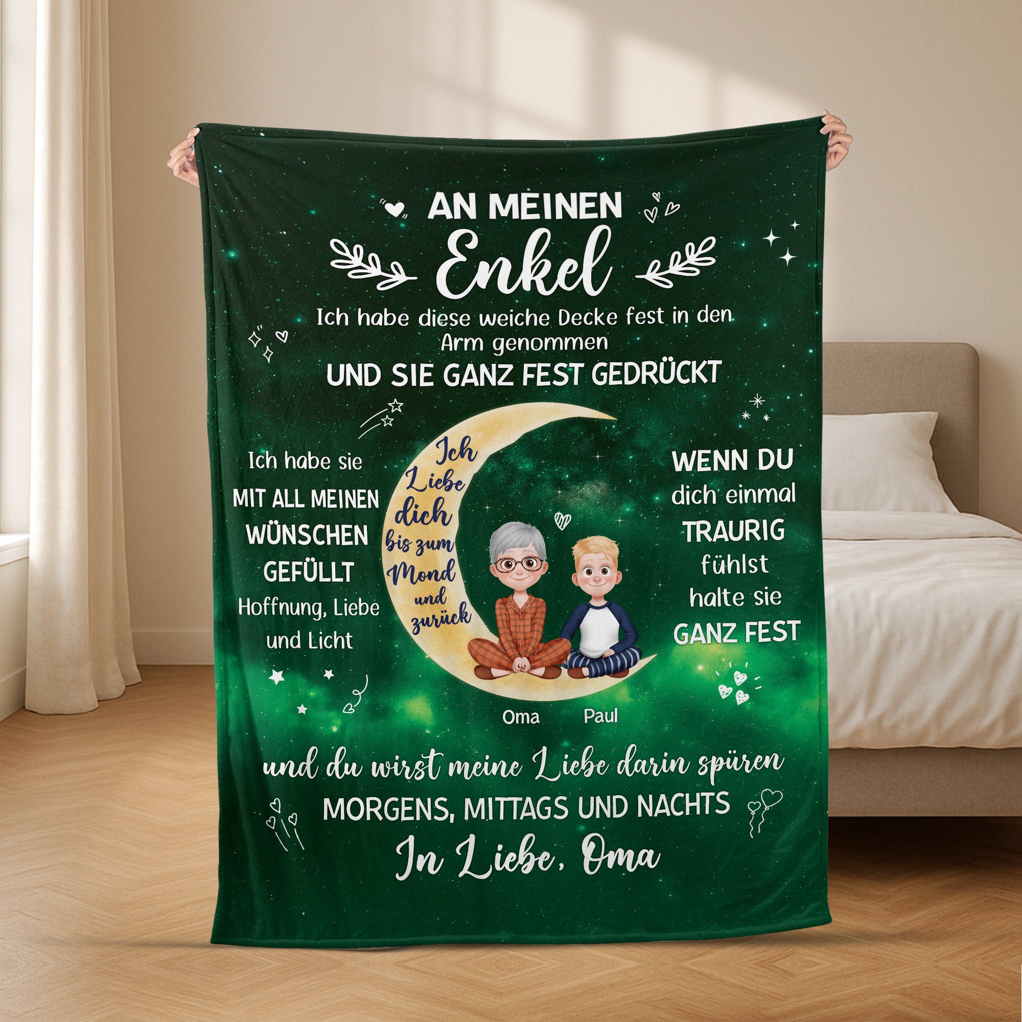 6424BGE2 an meine tochter an meinen sohn kinder kuscheldecke personalisiert_ 6424B6VMA