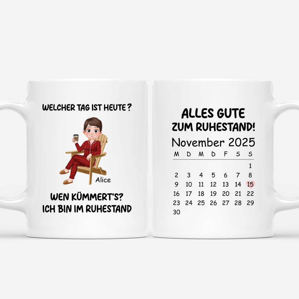 6428MGE1 welcher tag ist heute egal ich bin im ruhestand personalisierte tasse rente kalender 6428M3TNA