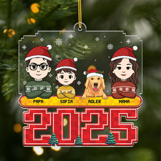 6438OGE1 die familie mit hund katze acryl weihnachtsschmuck_ personalisiert 6438OTYZI