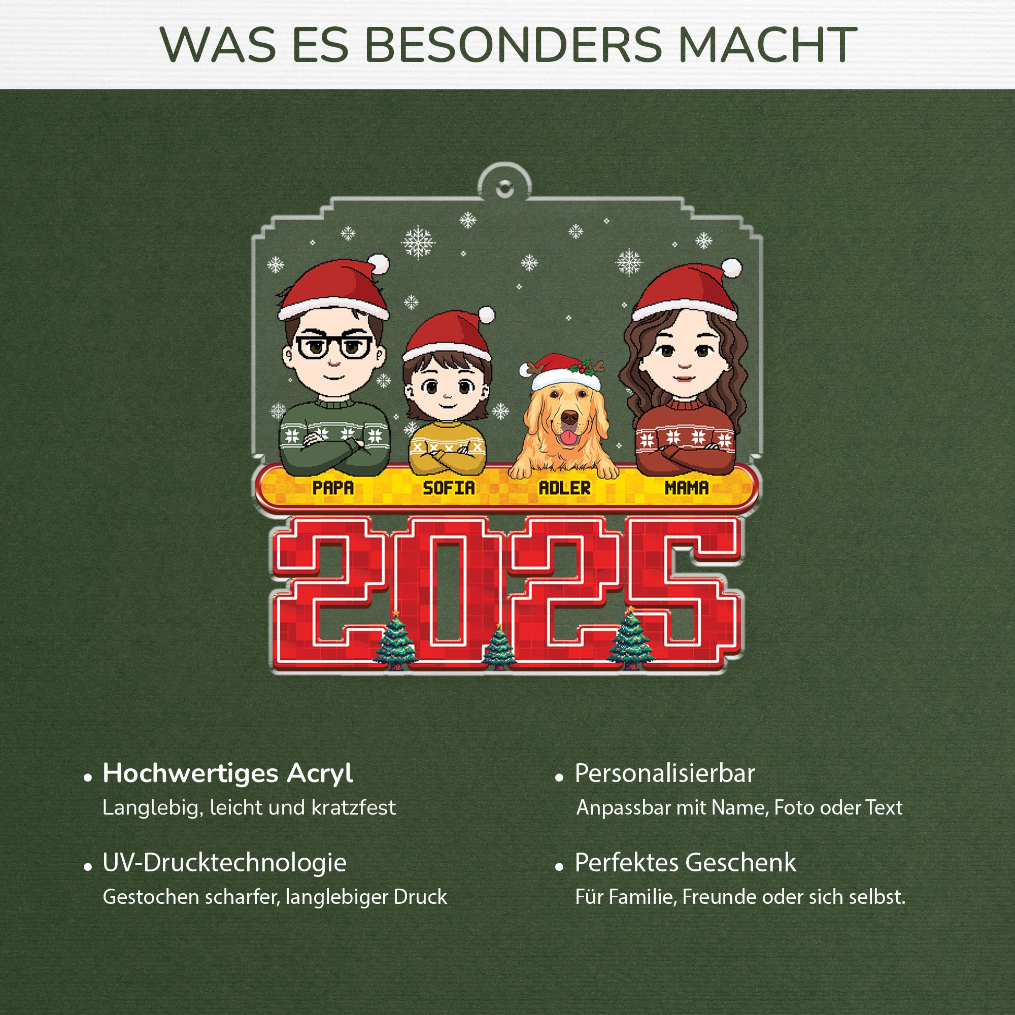 6438OGE4 die familie mit hund katze acryl weihnachtsschmuck_ personalisiert 6438OTYZI