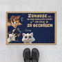 6440DGE1 zuhause ist wo man angelaufen kommt um dich zu begrussen fussmatte katzen personalisiert 6440D3TZD