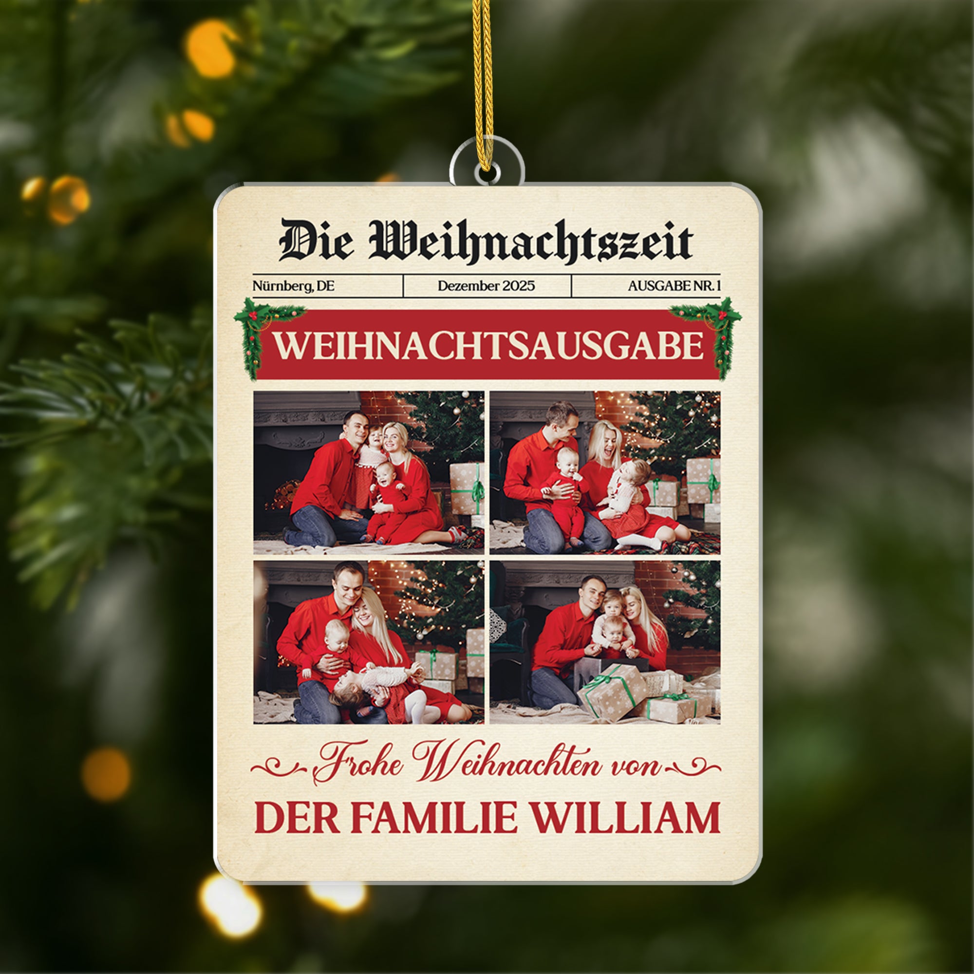 6450OGE1 die weihnachtszeit acryl weihnachtsschmuck_ personalisiert mit foto familie 6450OTVNI