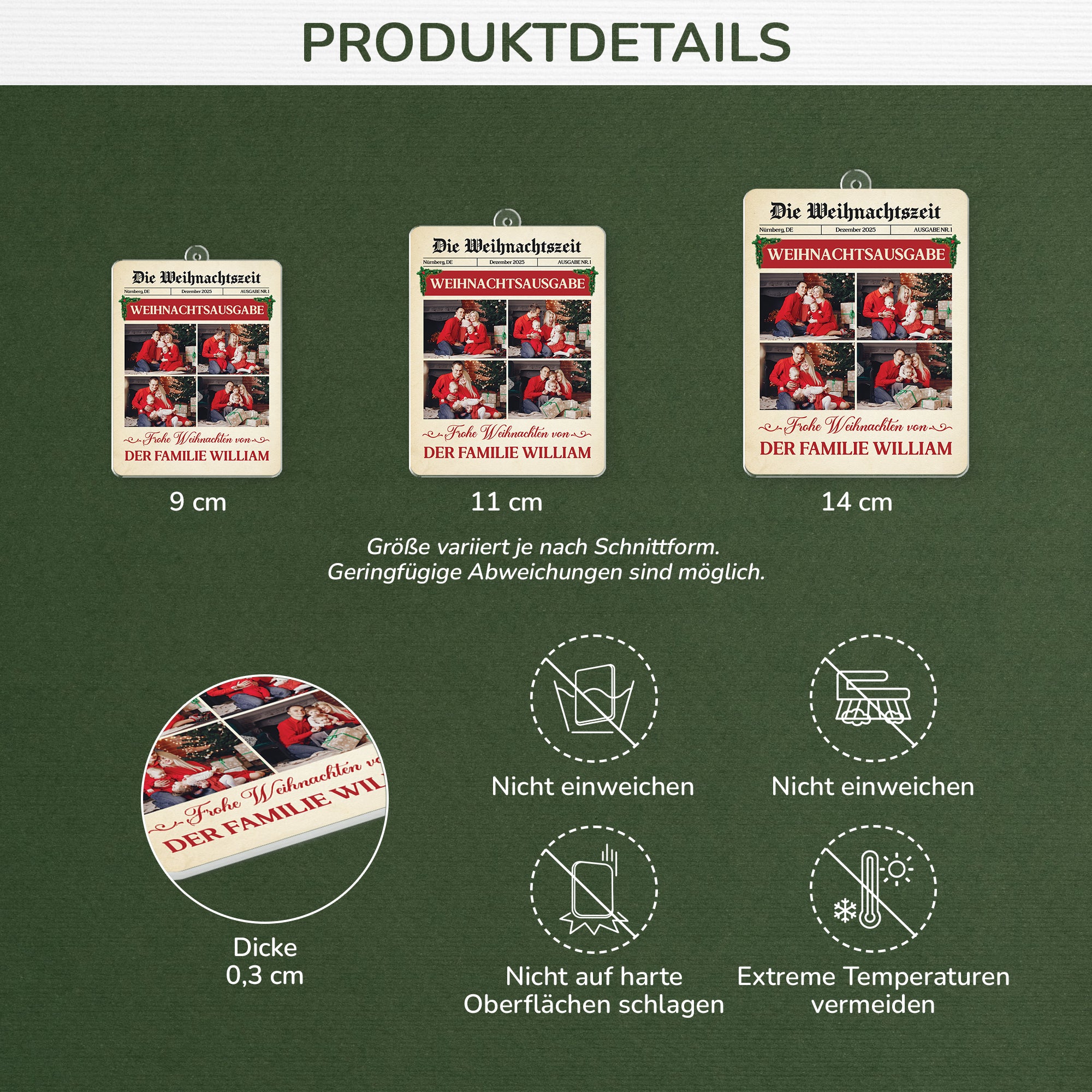 6450OGE3 die weihnachtszeit acryl weihnachtsschmuck_ personalisiert mit foto familie 6450OTVNI