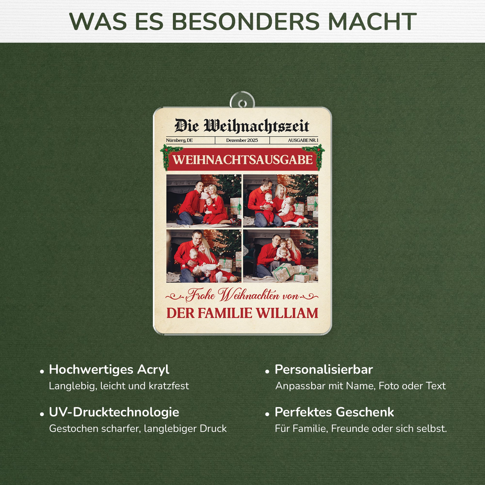 6450OGE4 die weihnachtszeit acryl weihnachtsschmuck_ personalisiert mit foto familie 6450OTVNI