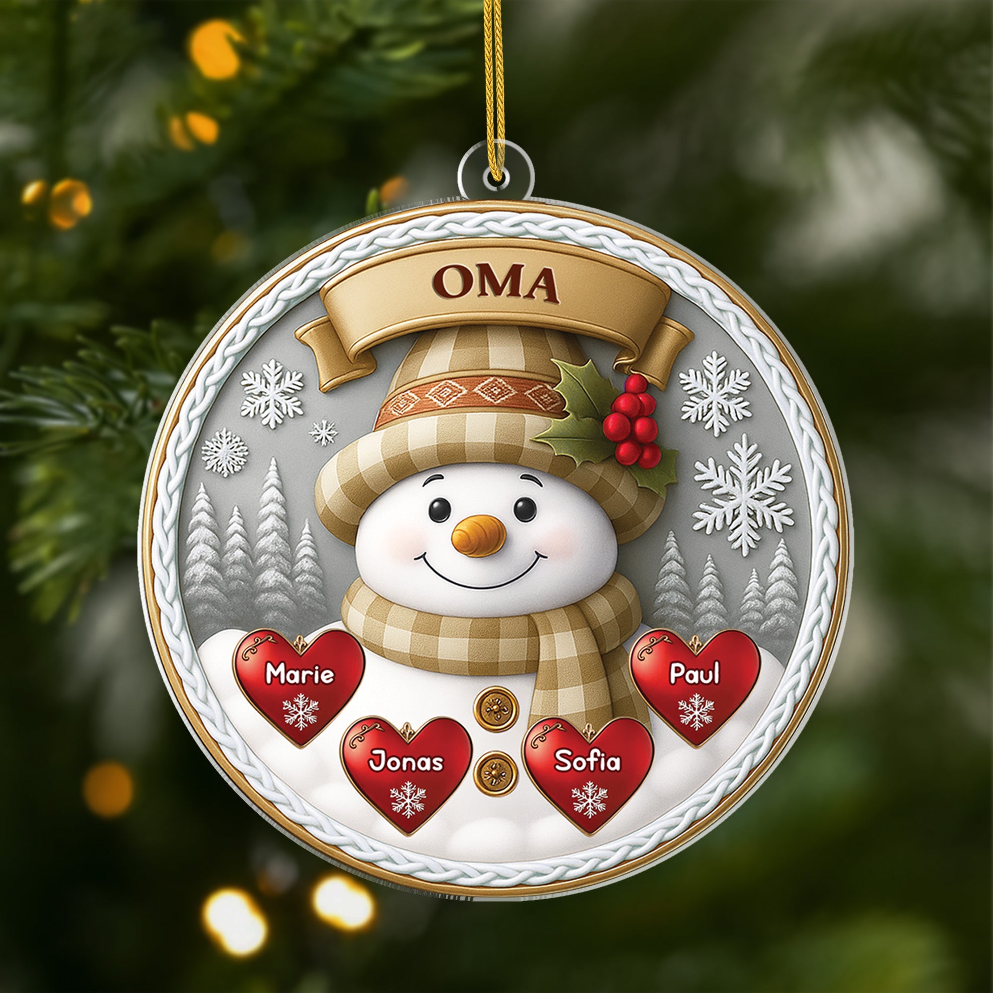 6451OGE1 3d druck effekt schneemann acryl weihnachtsschmuck_ personalisiert mama oma 6451O8QMA