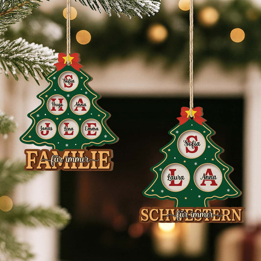 6457OGE2 geschwister fur immer personalisierte 1 schicht holz ornamente familie weihnachten 6457O3QCI