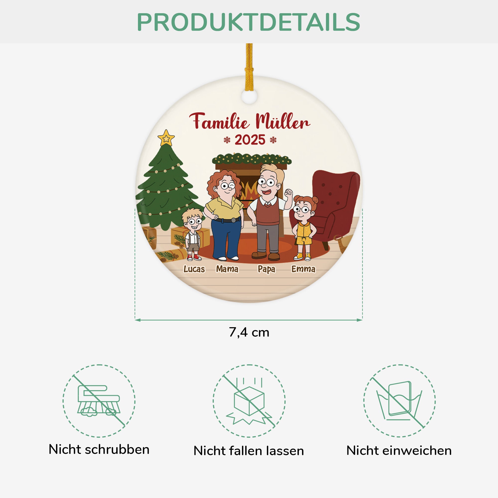 6460OGE3 die familie haustiere keramik weihnachtsschmuck personalisiert 6460O3KTI