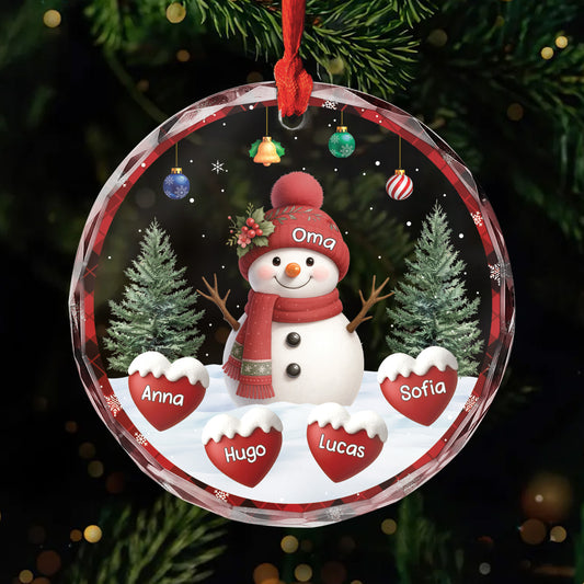 6461OGE1 schneemann mit namen glas weihnachtsschmuck personalisiert oma opa 6461O3PCA