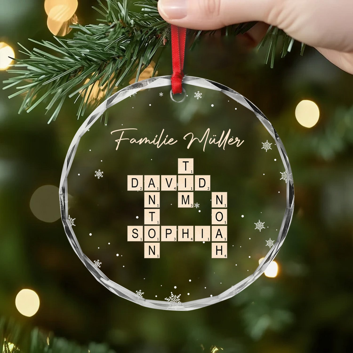 6465OGE2 die familie glas weihnachtsschmuck kreuzwortratsel personalisiert_ 6465O6L5I
