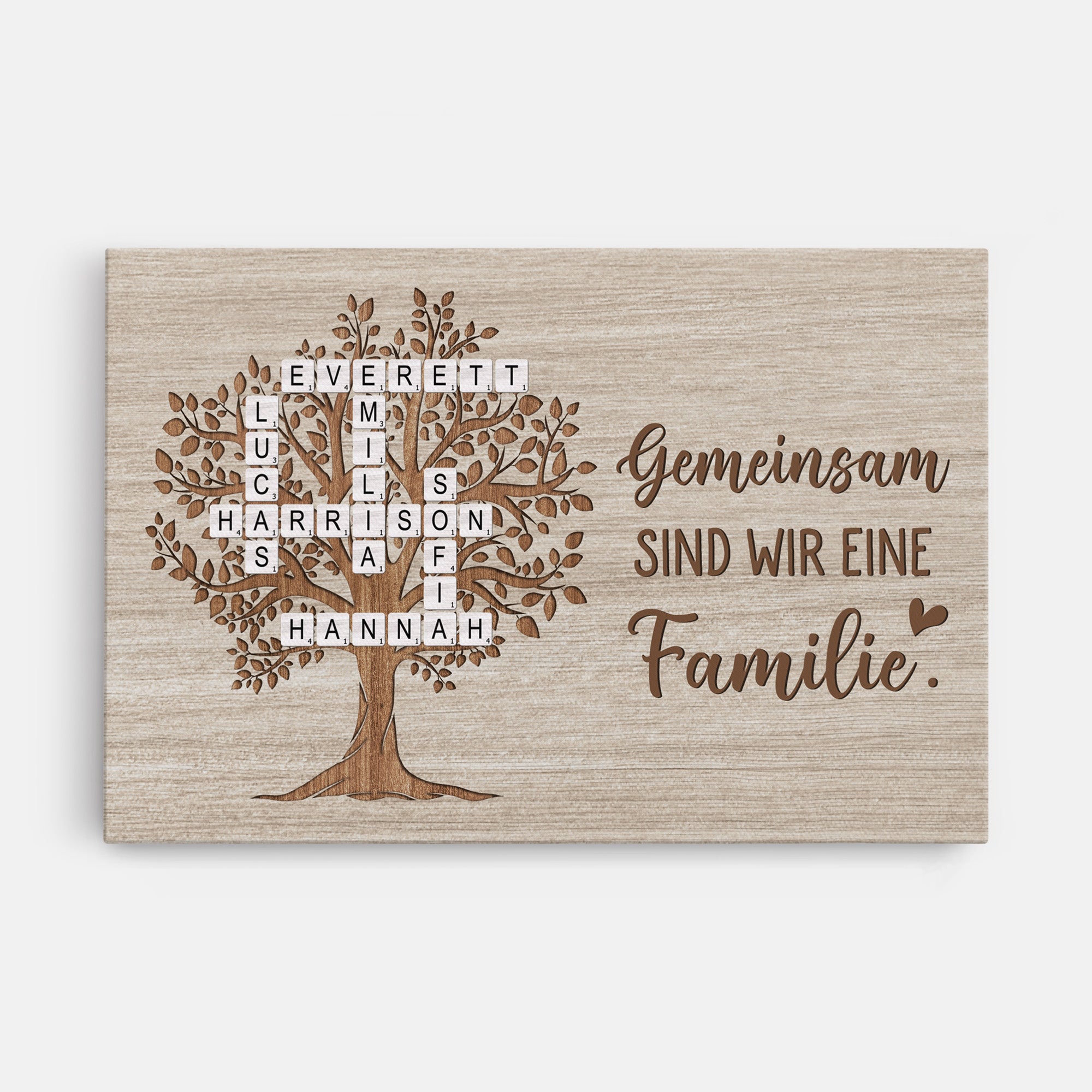 6467CGE1 gemeinsam sind wir eine familie leinwand kreuzwortratsel personalisiert 6467C6L5I_55a0bd3e 4968 454a 9408 d28dba2ab5c3