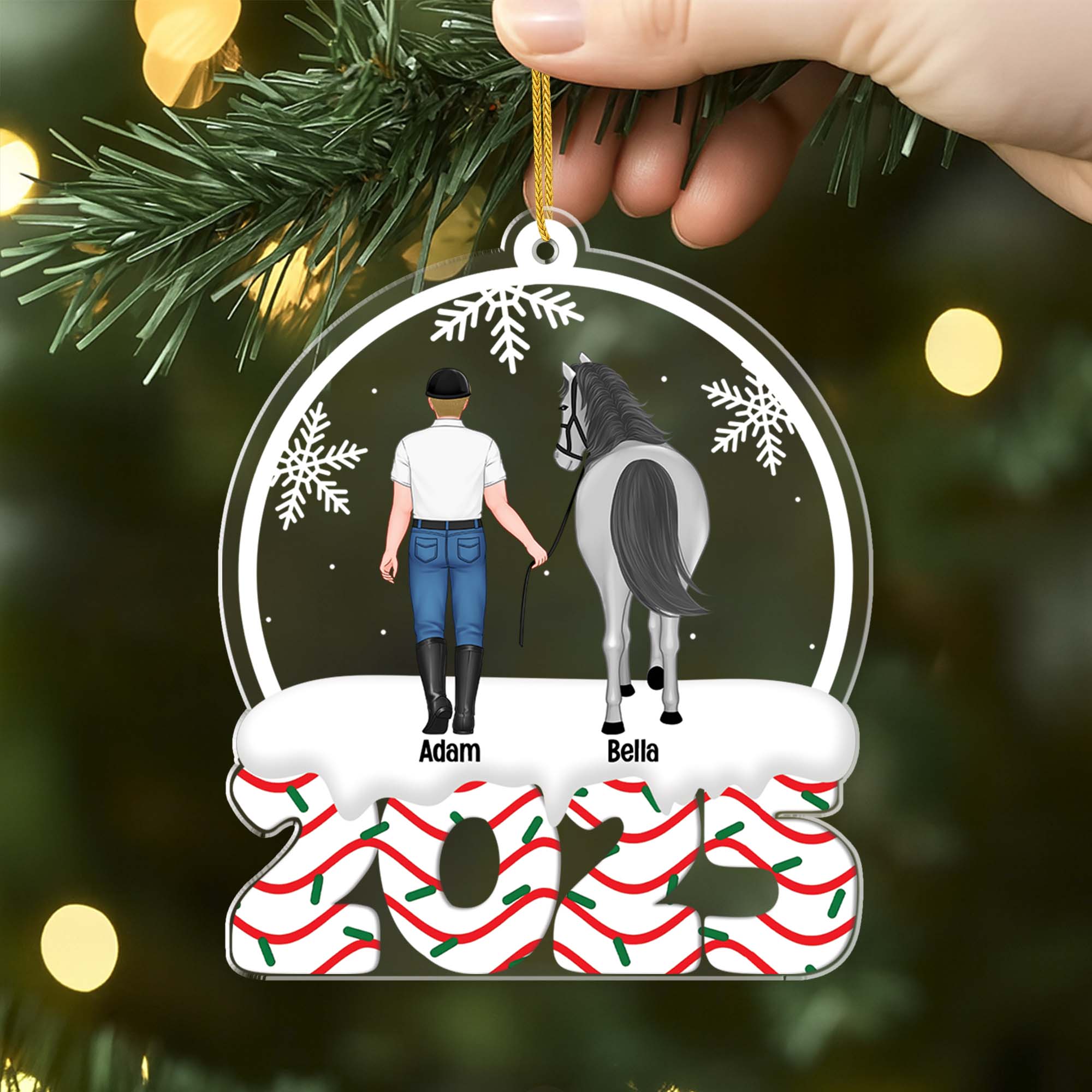 6490OGE2 pferd weihnachten acryl weihnachtsschmuck personalisiert_ 6490O3L0U