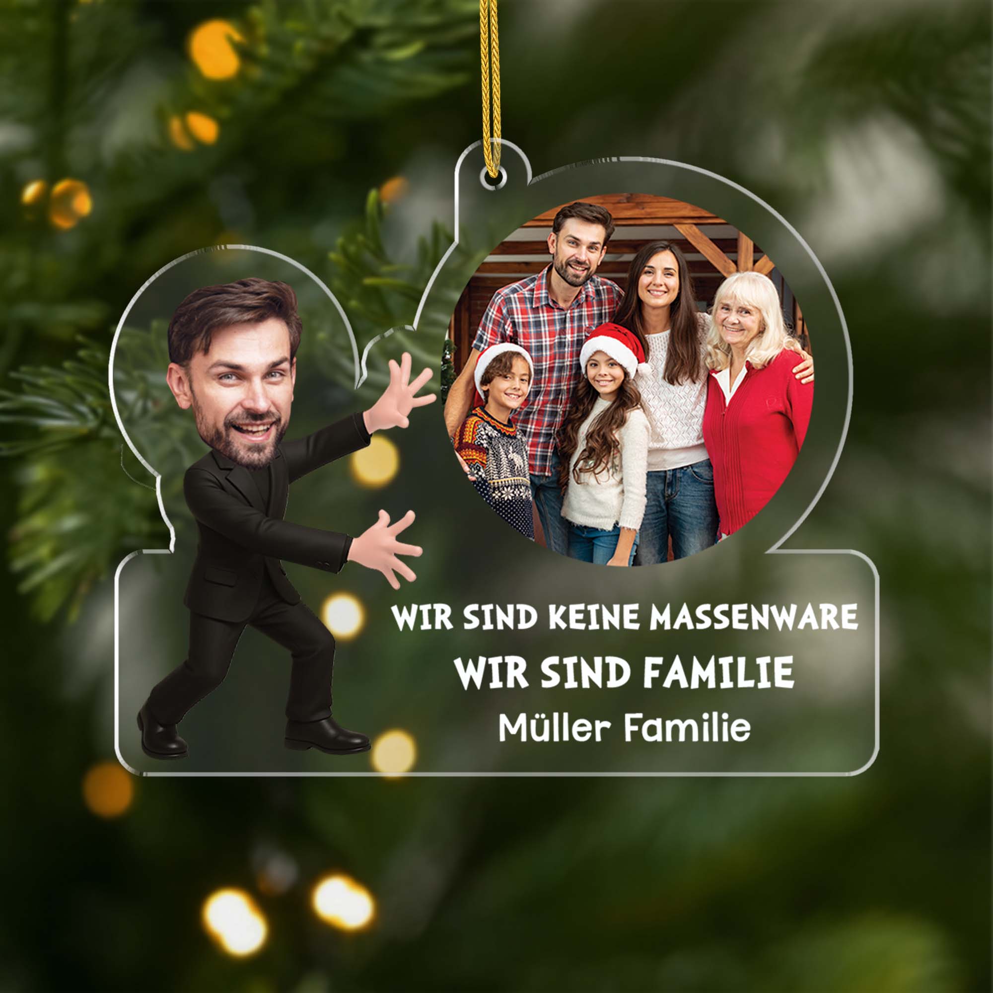 6491OGE1 das ist meine familie zutritt verboten acryl weihnachtsschmuck personalisiert_ familie mit foto 6491O8VZI