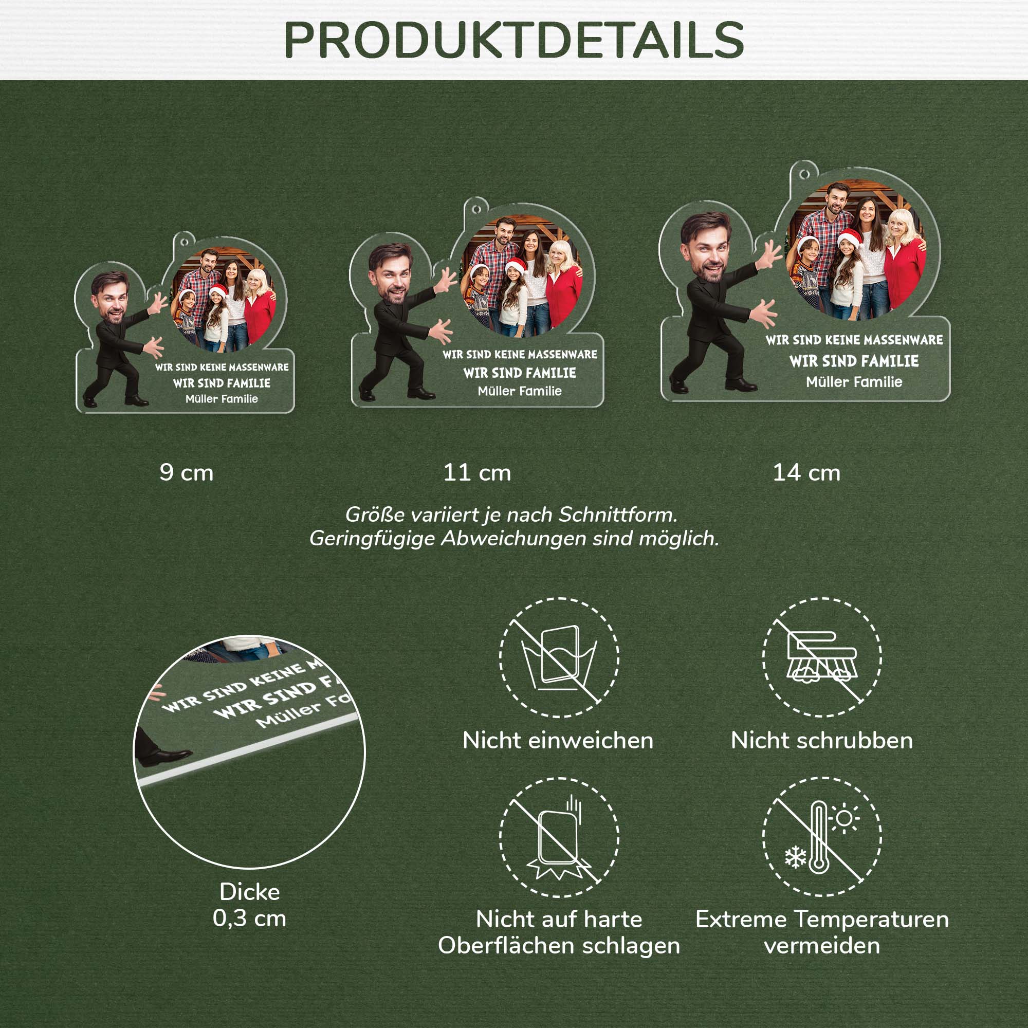 6491OGE3 das ist meine familie zutritt verboten acryl weihnachtsschmuck personalisiert_ familie mit foto 6491O8VZI