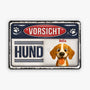 6499EGE1 3d druck effekt vorsicht hunde turschild hund personalisiert_ 6499ETVAC