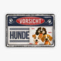 6499EGE2 3d druck effekt vorsicht hunde turschild hund personalisiert_ 6499ETVAC