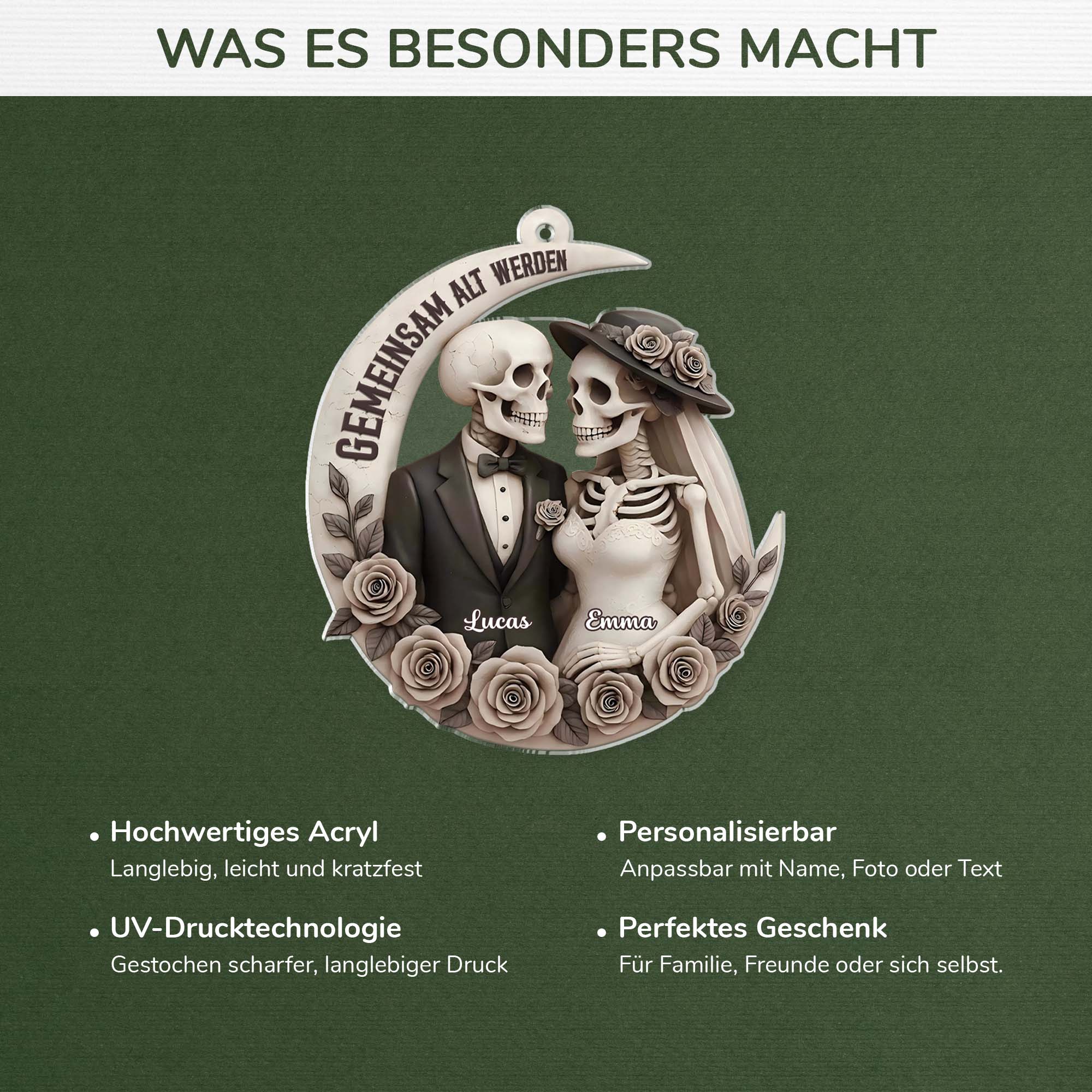 6505OGE1 3d druck effekt gemeinsam alt werden seit acryl weihnachtsschmuck personalisiert paar skelett 6505O3LWG_4