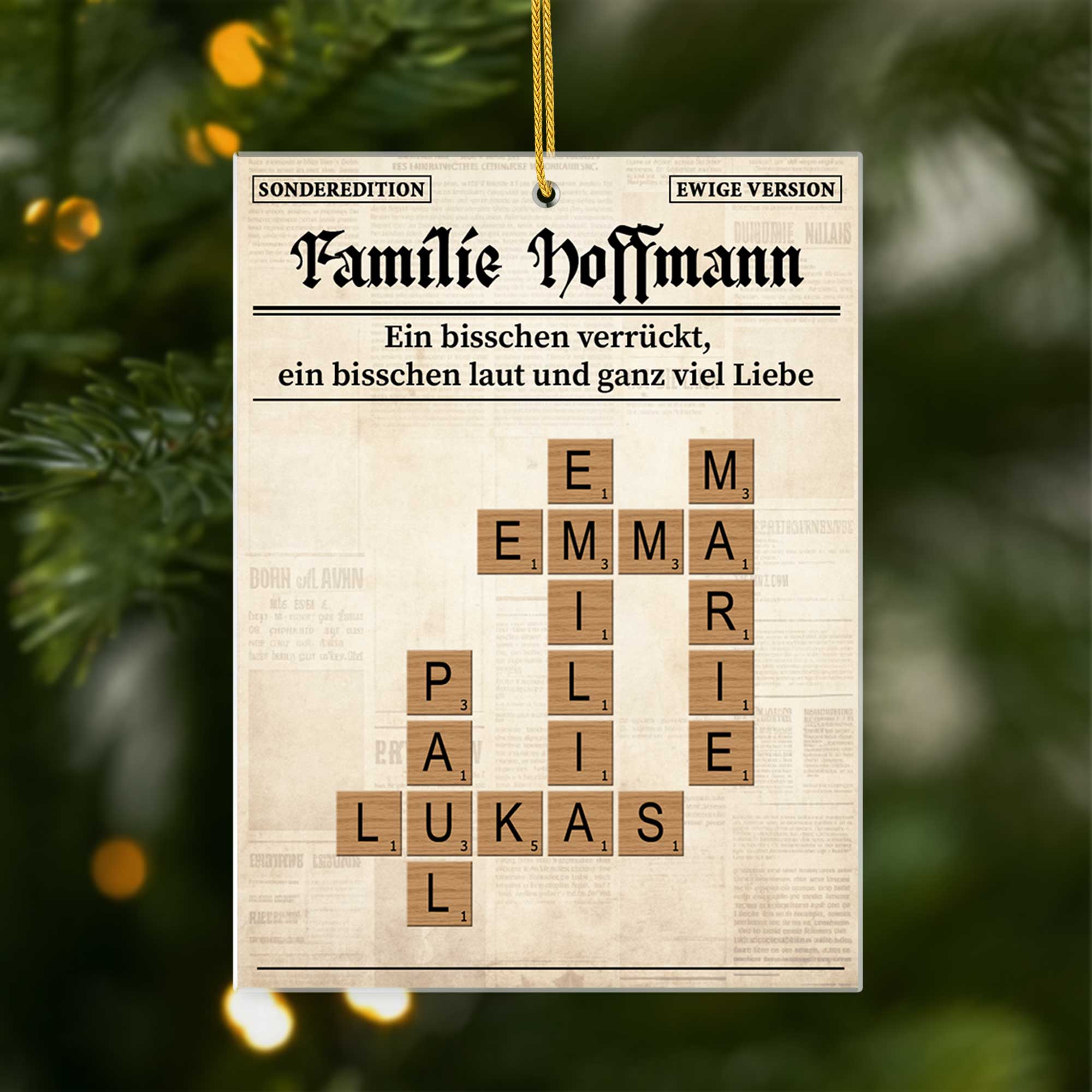 6506OGE1 familie etwas verruckt etwas laut und ganz viel liebe acryl weihnachtsschmuck kreuzwortratsel personalisiert_ 6506O3LWI_1