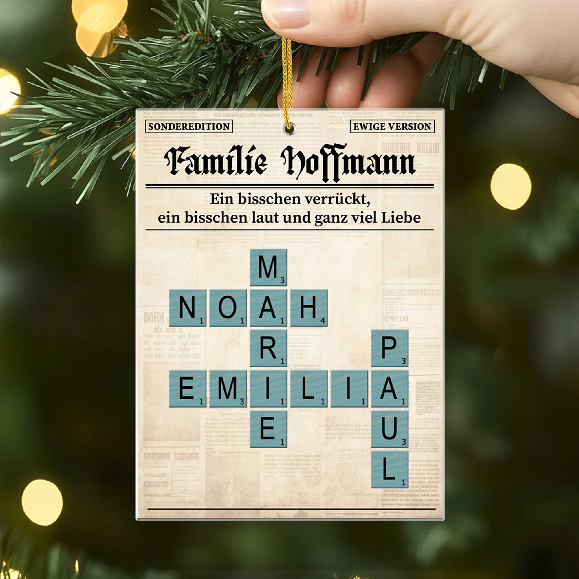 6506OGE1 familie etwas verruckt etwas laut und ganz viel liebe acryl weihnachtsschmuck kreuzwortratsel personalisiert_ 6506O3LWI_2