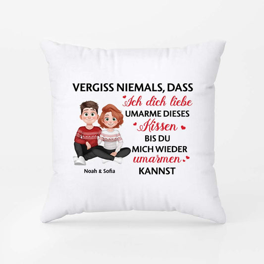 6511PGE1 vergiss niemals dass ich dich liebe umarme dieses kissen partner kissen personalisiert 6511P8TNG