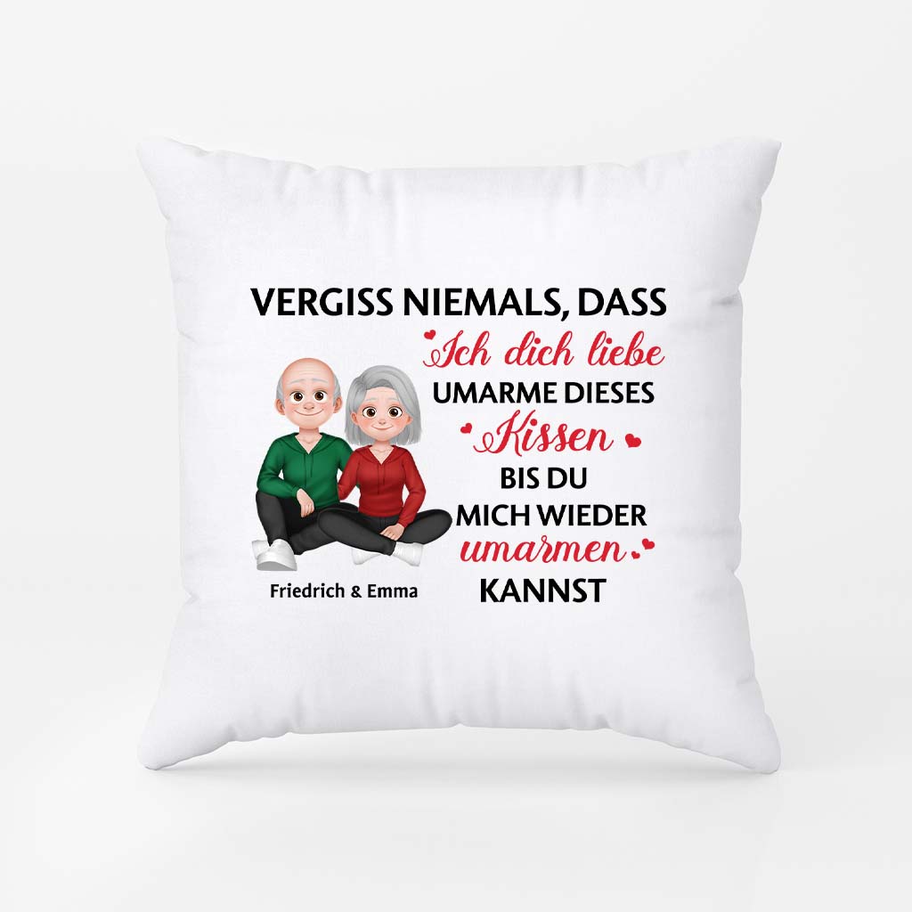 6511PGE2 vergiss niemals dass ich dich liebe umarme dieses kissen partner kissen personalisiert 6511P8TNG