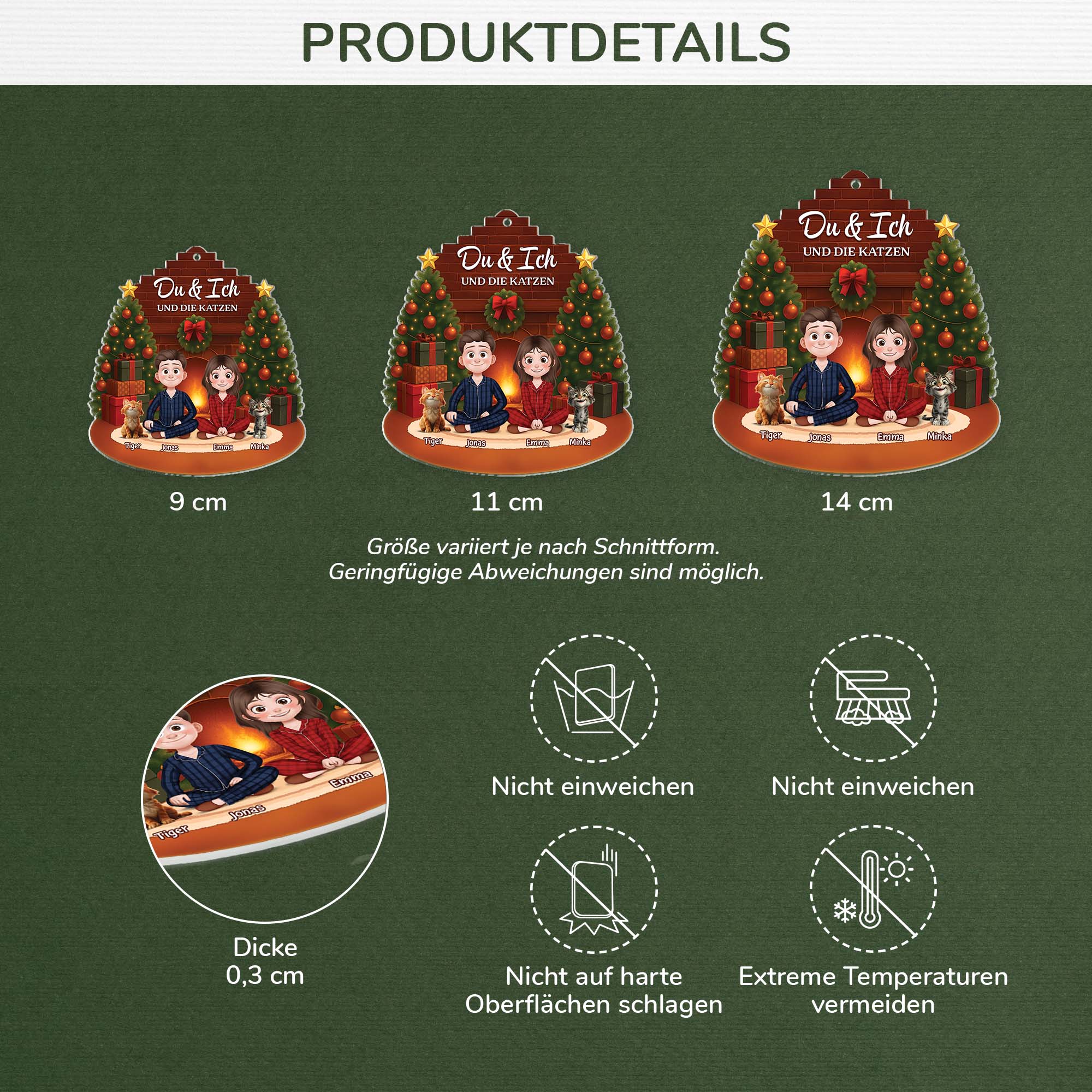 6519OGE3 3d druck effekt du ich und die katzen acryl weihnachtsschmuck personalisiert_ paar 6519OKTND