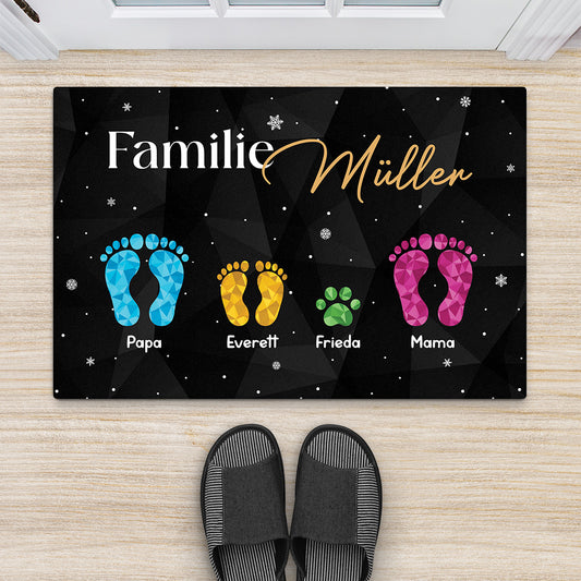 6521DGE2 die familie fussabdruck fussmatte personalisiert familie_ 6521D3KMI