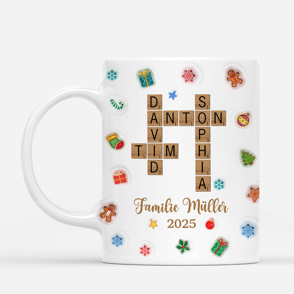 6524MGE1 die familie weihnachtstasse kreuzwortratsel personalisiert 6524M8PMI