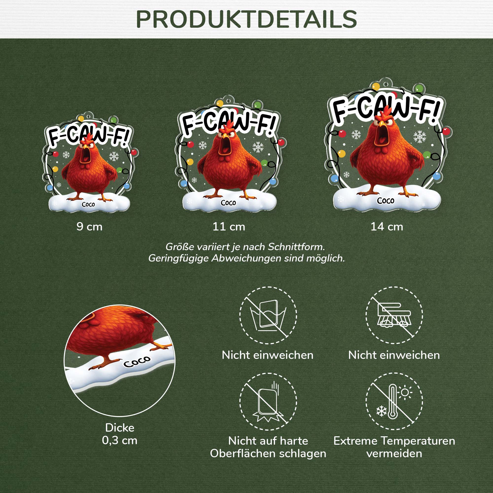 6549OGE3 f caw f lustiger acryl weihnachtsschmuck_ personalisiert manner_ frauen 6549O6MTA