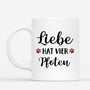 6555MGE2 liebe hat vier pfoten personalisierte tasse hund_ 6555M6TTC