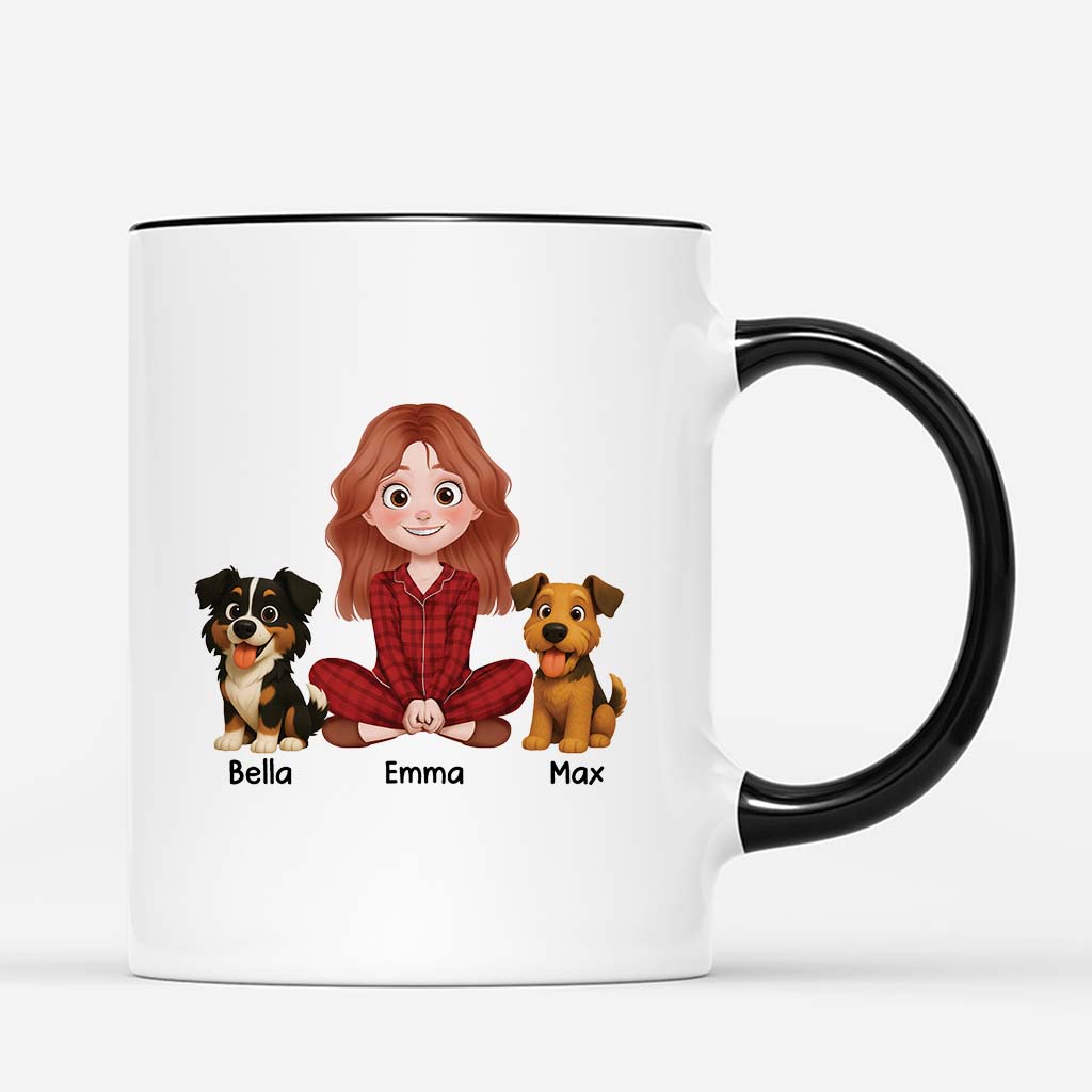 6555MGE3 liebe hat vier pfoten personalisierte tasse hund_ 6555M6TTC