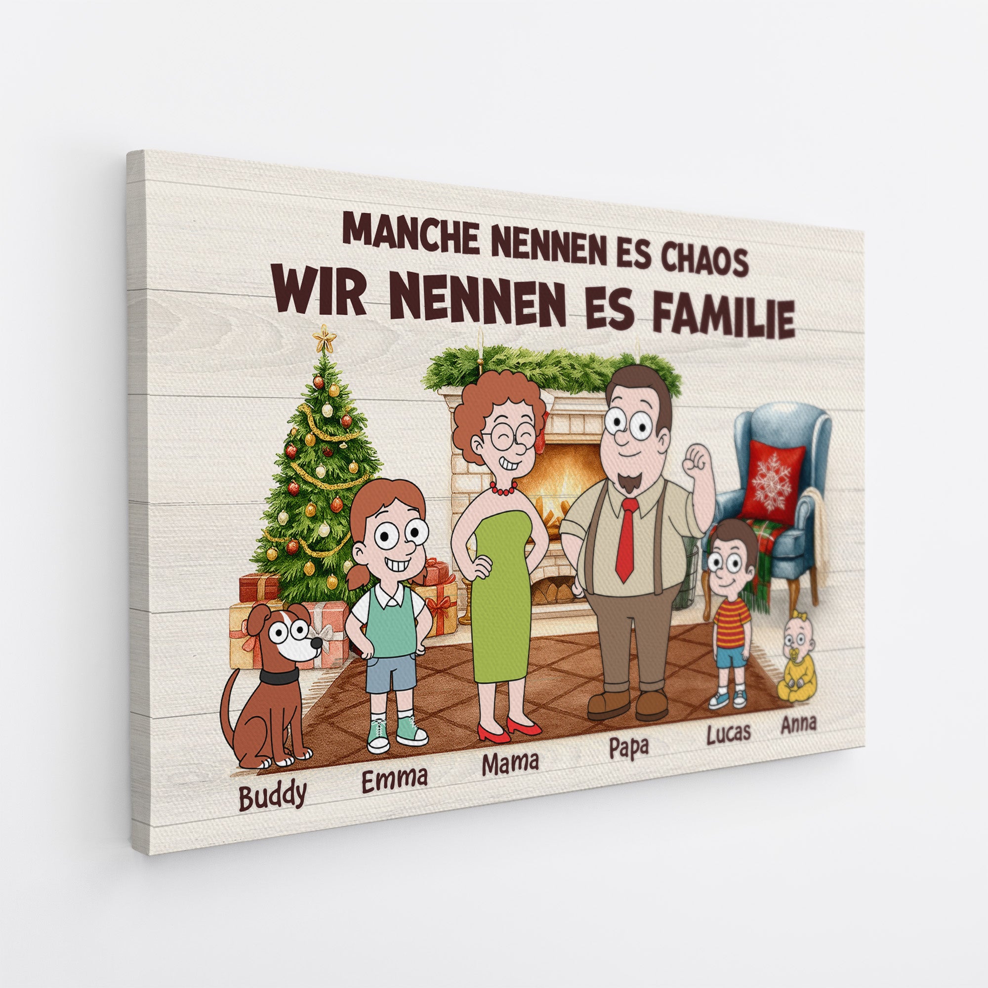 6562CGE2 manche nennen es chaos wir nennen es familie personalisierte leinwand familie_ lustig 6562C6KZI