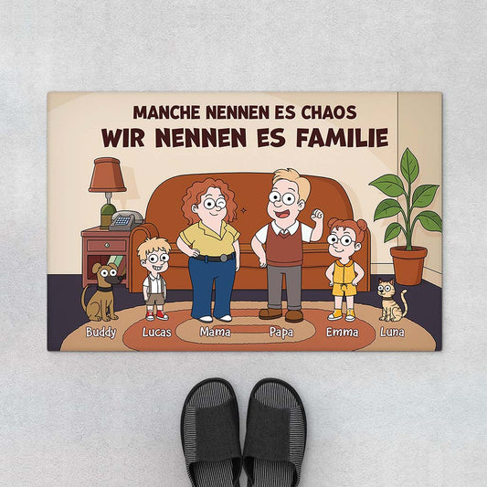 6562DGE1 manche nennen es chaos wir nennen es familie lustige fussmatte personalisiert familie_ 6562D6TMI
