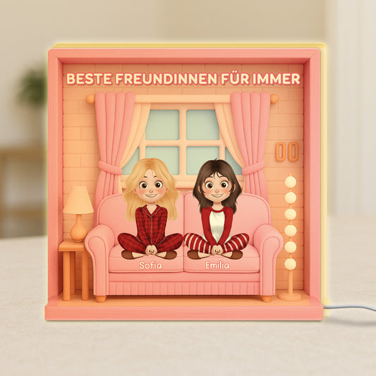 6585LGE1 3d druck effekt besties fur immer personalisiertes geschenk  lightbox beste freundeschwestern 6585lcqaf