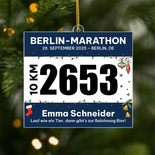 6589OGE1 marathon es ist die schonste lauf zeit des jahres personalisierte acryl ornamente frauen manner 6589O8PNA