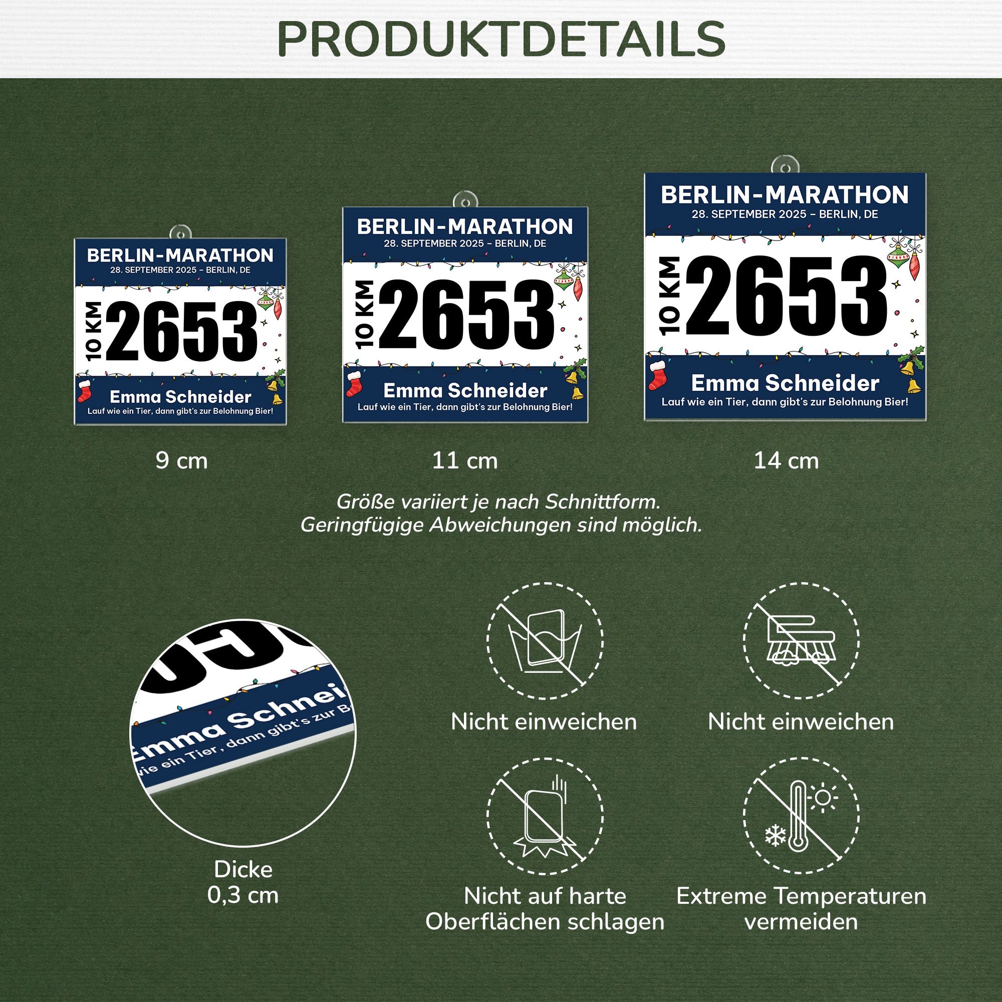 6589OGE3 marathon es ist die schonste lauf zeit des jahres personalisierte acryl ornamente frauen manner 6589O8PNA